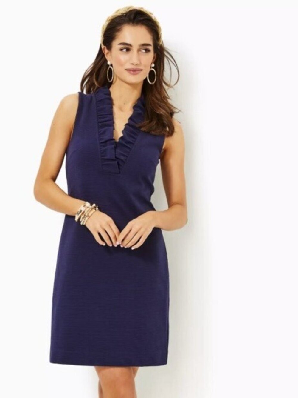 Lilly Pulitzer Tilsbury Shift Dress Women's XS True Navy NWT